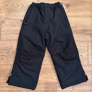 Lands’ End Kids Squall Waterproof Insulated Winter Snow Ski Pants 5 Black